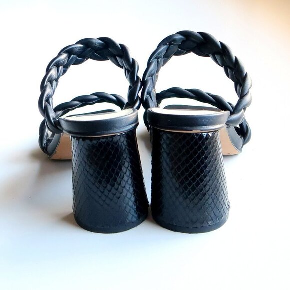 Dolce Vita Paily Heels Stella Black Block Heel Square Toe Mule Sandals Size 7 - Picture 8 of 16